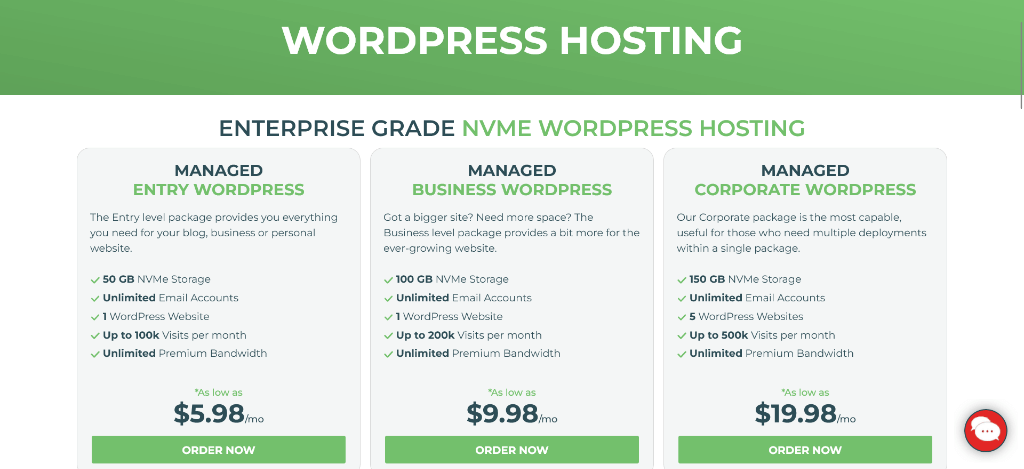 Knownhost Managed wordpress plans